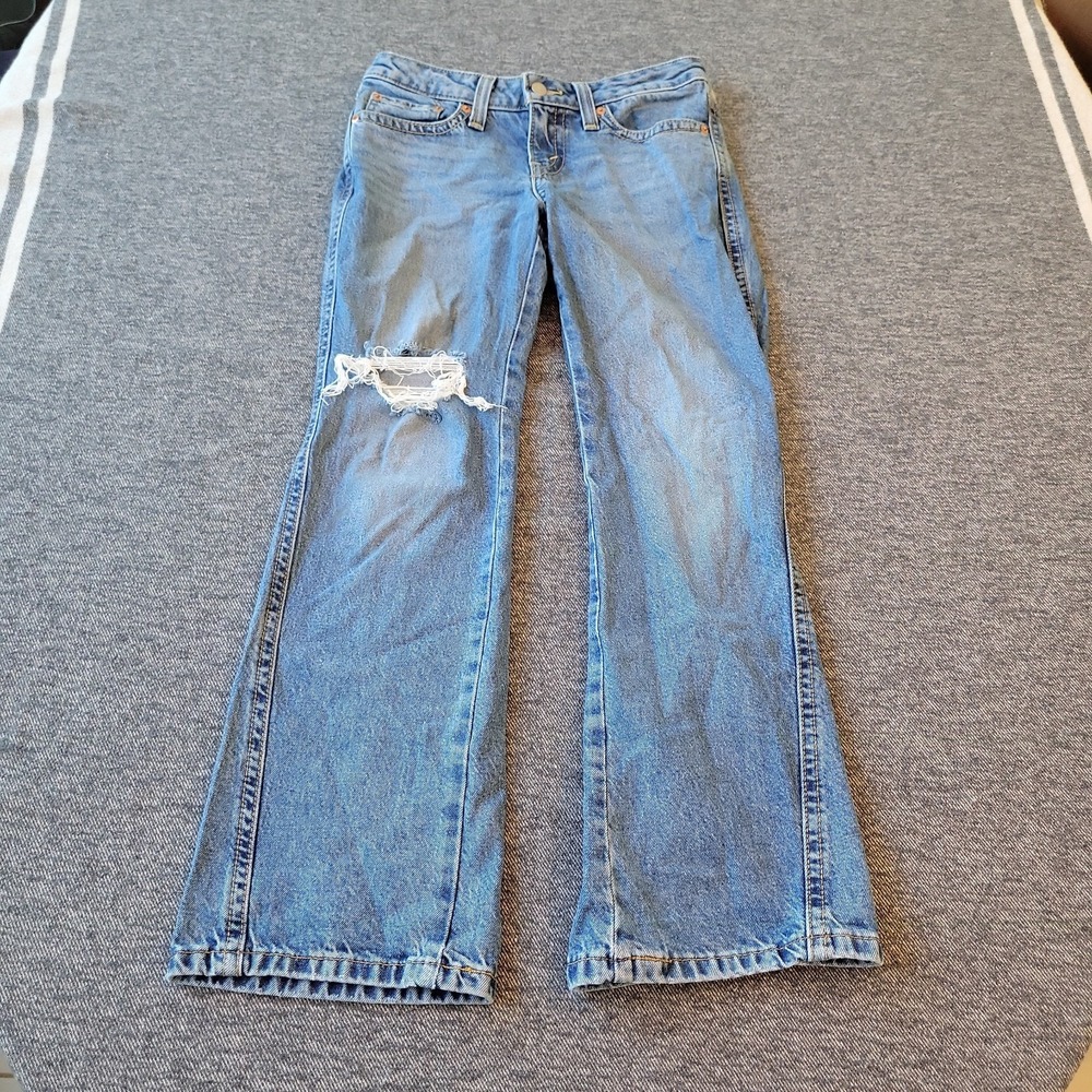 Levi's Premium Noughties Bootcut Jeans Women's 27x30 Flap Pocket Flare Distress